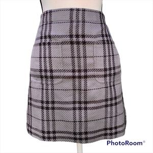 NWT J. Crew Factory Plaid Patch Pocket Mini Skirt Size 6